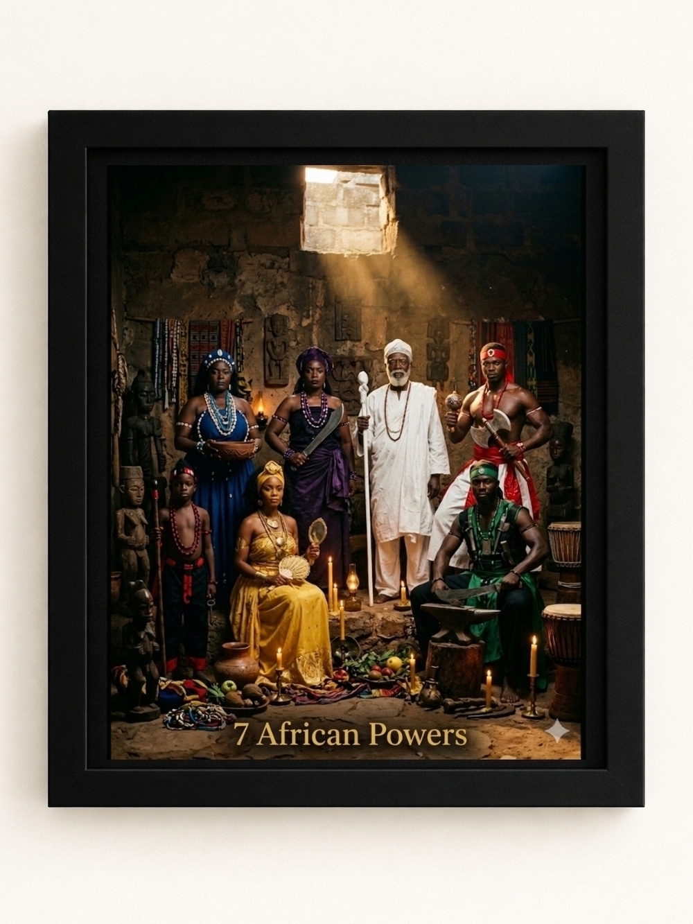7 African Powers Framed 8x10 Art Print